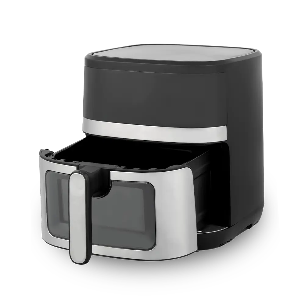 Sort og sølv blandede farger Air Fryer